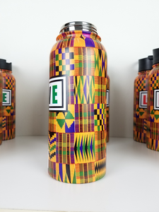 Kente Cloth Patterned 32 oz Wide Mouth Bottle