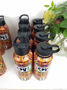 Kente Cloth Patterned 32 oz Wide Mouth Bottle