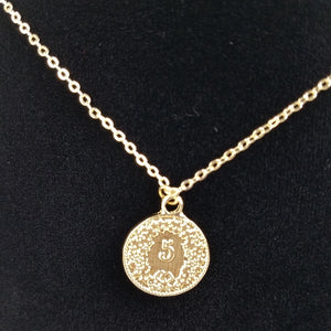 Gold Chain Coin Pendant Necklace