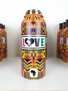 Kente Cloth Patterned 32 oz Wide Mouth Bottle