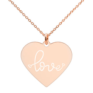 Heart of Love Engraved Heart Necklace