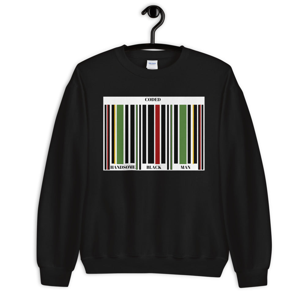 CODED: Handsome Black Man Unisex Sweatshirt