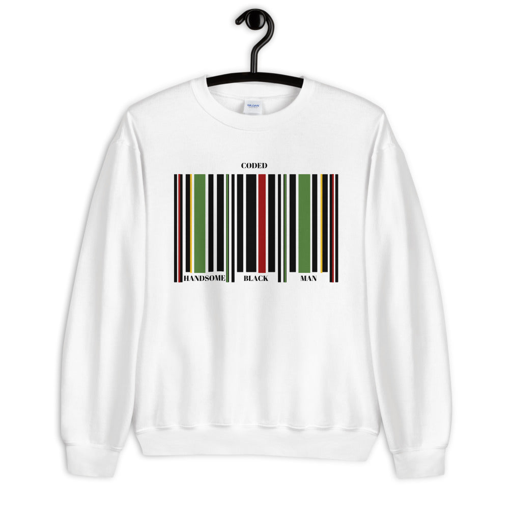 CODED: Handsome Black Man Unisex Sweatshirt