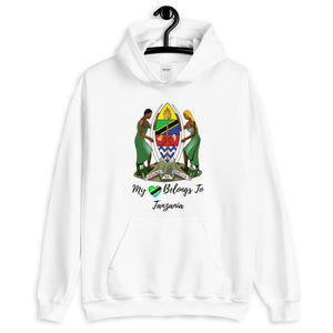 My Heart Belongs To Tanzania Unisex Hoodie