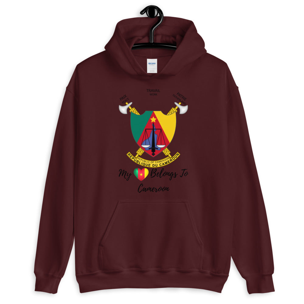 My Heart Belongs To Cameroon Unisex Hoodie