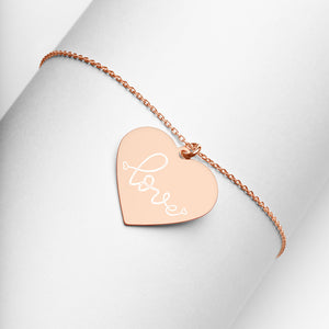 Heart of Love Engraved Heart Necklace