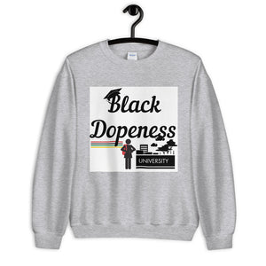 Black Dopeness University Unisex Sweatshirt