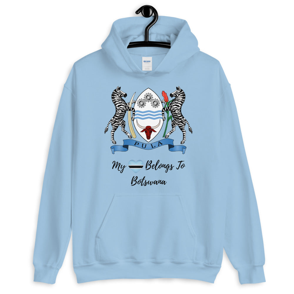 My Heart Belongs To Botswana Unisex Hoodie