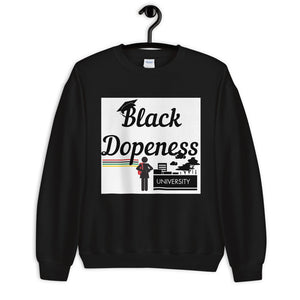 Black Dopeness University Unisex Sweatshirt