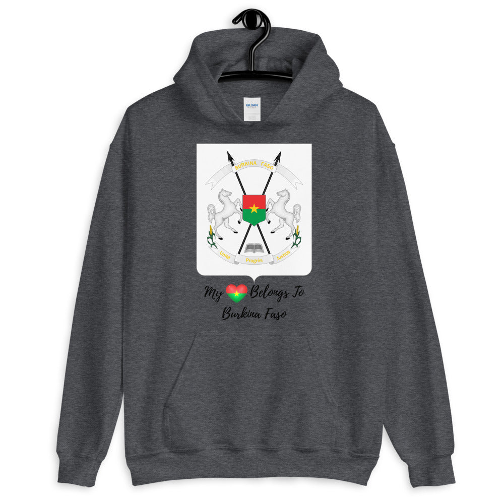 My Heart Belongs To Burkina Faso Unisex Hoodie