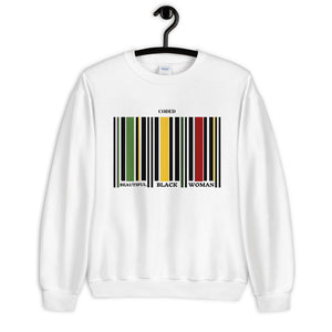 CODED: Beautiful Black Woman Unisex Sweatshirt