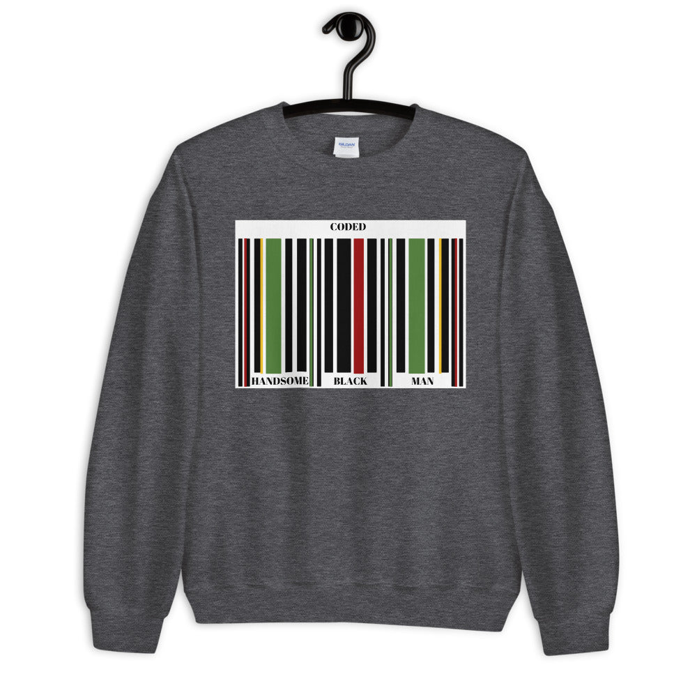 CODED: Handsome Black Man Unisex Sweatshirt