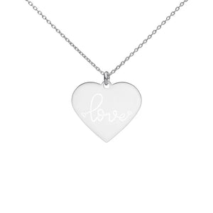 Heart of Love Engraved Heart Necklace