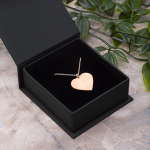 Heart of Love Engraved Heart Necklace