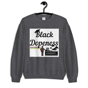 Black Dopeness University Unisex Sweatshirt