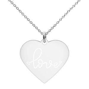 Heart of Love Engraved Heart Necklace