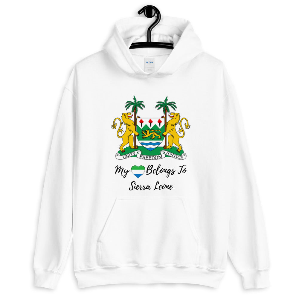 My Heart Belongs To Sierra Leone Unisex Hoodie