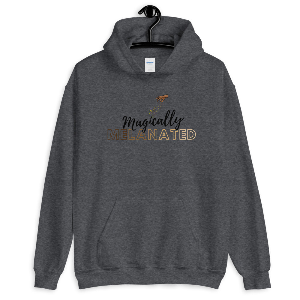 Magically Melanated (Transparent Background) Unisex Hoodie