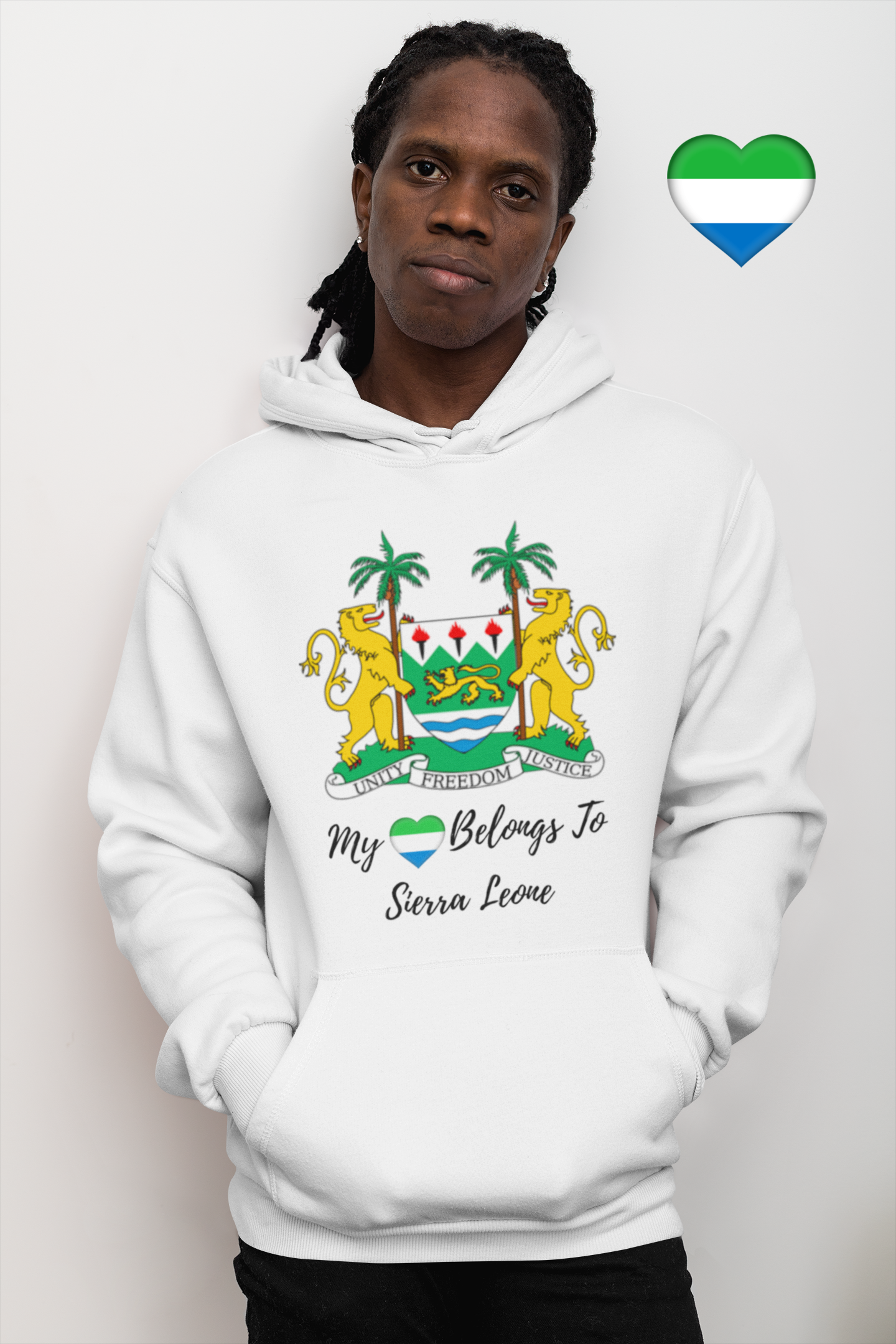 My Heart Belongs To Sierra Leone Unisex Hoodie