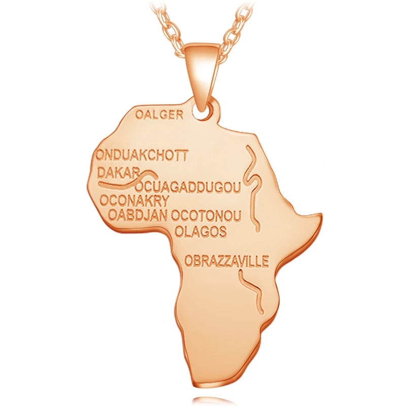 Map of Africa Pendant Necklace