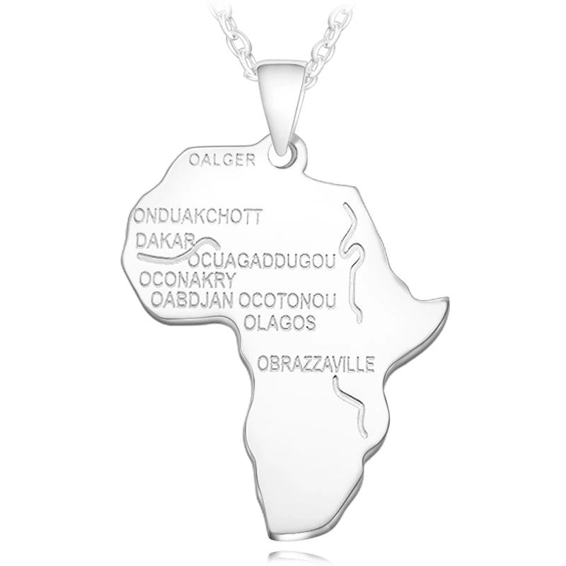 Map of Africa Pendant Necklace