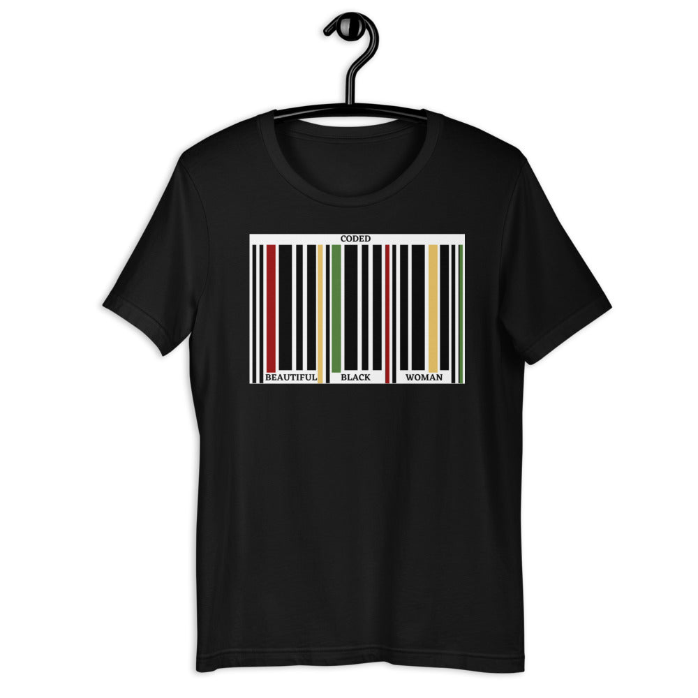 CODED.... Beautiful Black Woman Unisex Fit T-Shirt