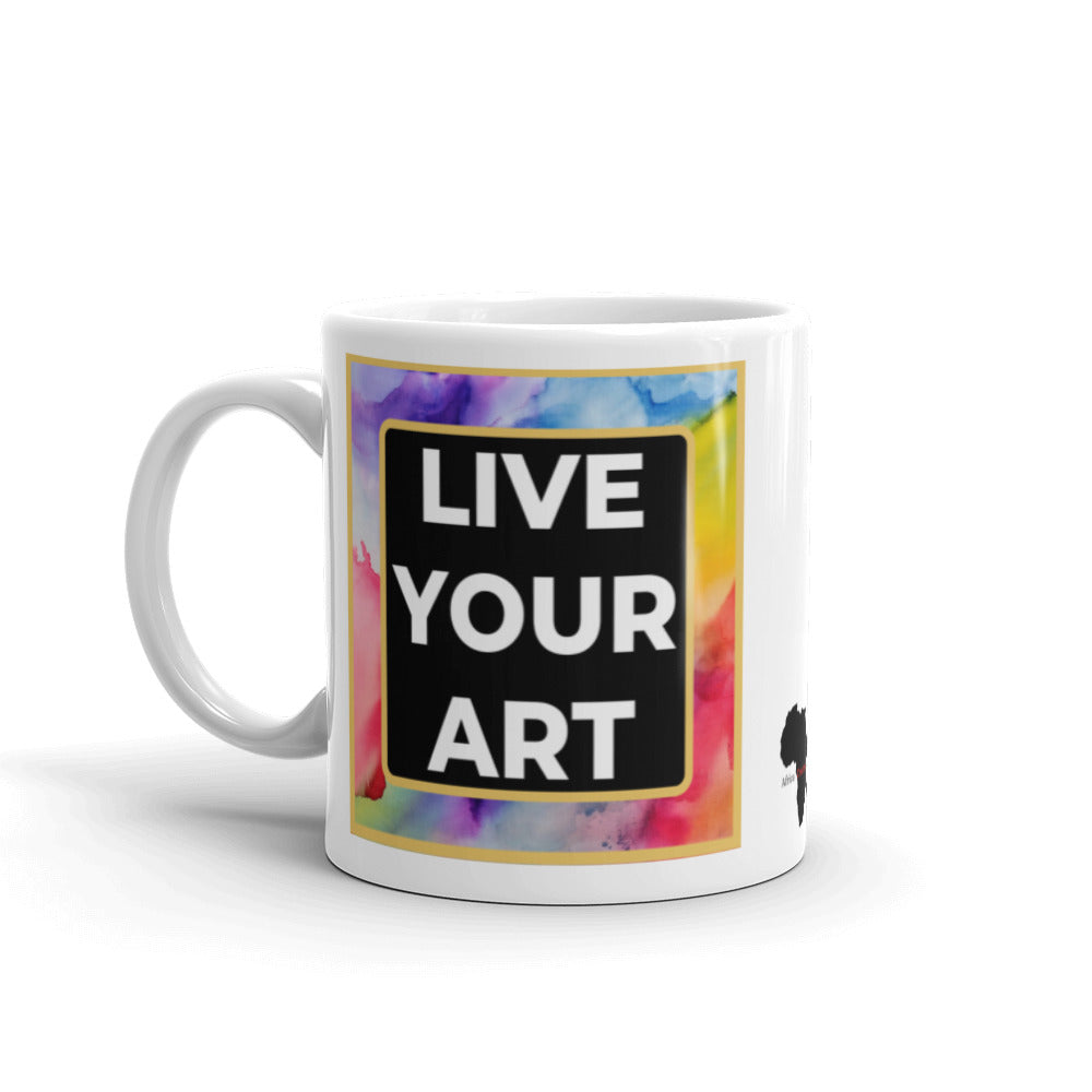 LIVE YOUR LIFE White Glossy Mug copy