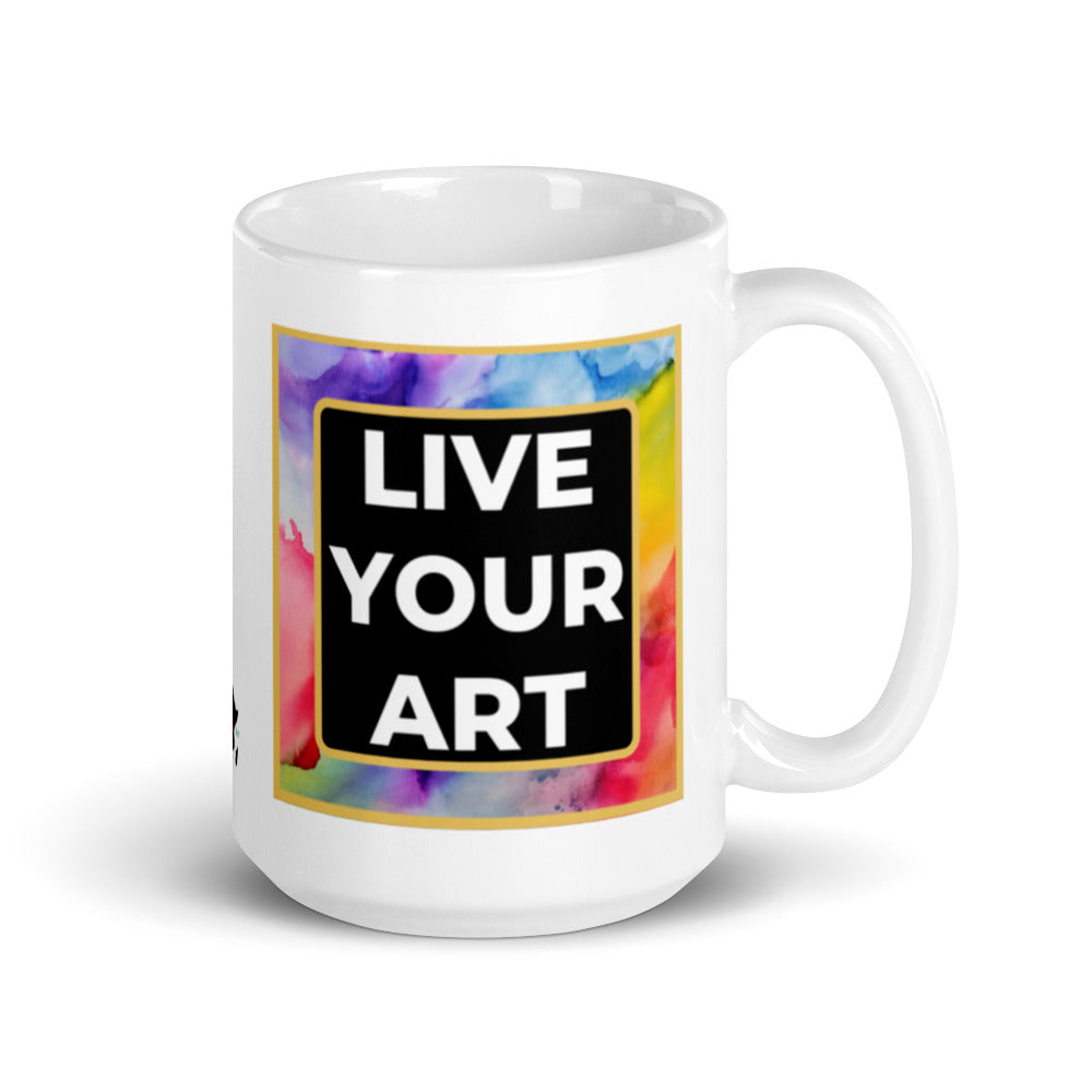 LIVE YOUR LIFE White Glossy Mug copy